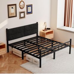 Metal Bed Frame With Headboard 