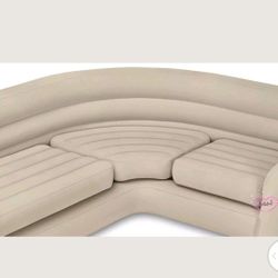 Intex Inflatable Corner Living Room Neutral Sectional Sofa