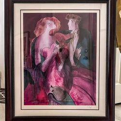 Signed Linda Le Kinff "Rode du Soir" Seriolithograph 