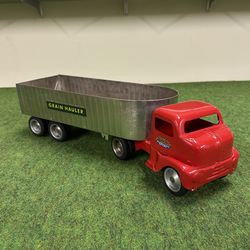 Vintage Tonka Toy 22” Pressed Steel Grain Hauler Semi-Truck - “1950’s”
