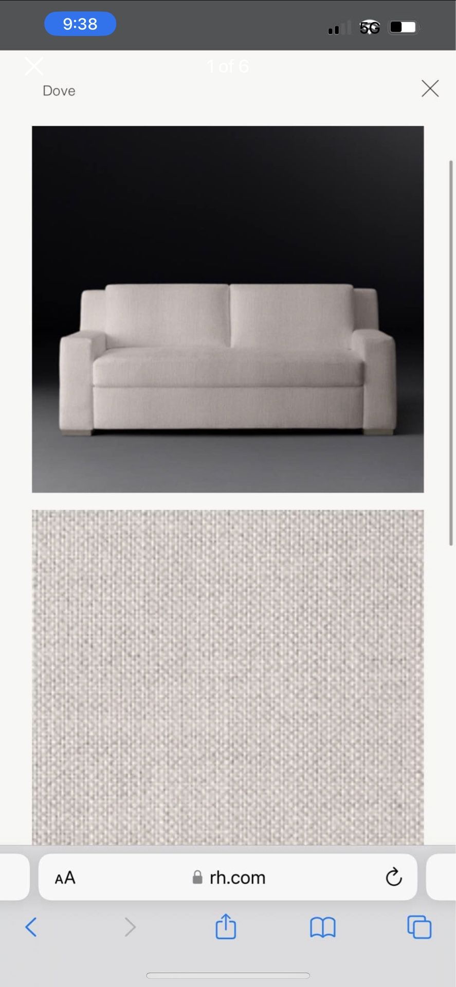 RH Restoration hardware Sleeper Sofa for Sale in Federal Way, WA OfferUp