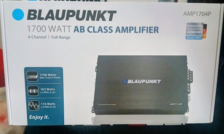 Blaupunkt 1700 Watts 4 Channel Amplifier Brand New In The Box 
