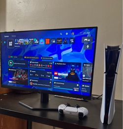 PS5 Gaming setup with a monitor