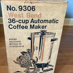 Vintage West Bend 36 Cup Auto Electric Coffee Maker Brewer #9306