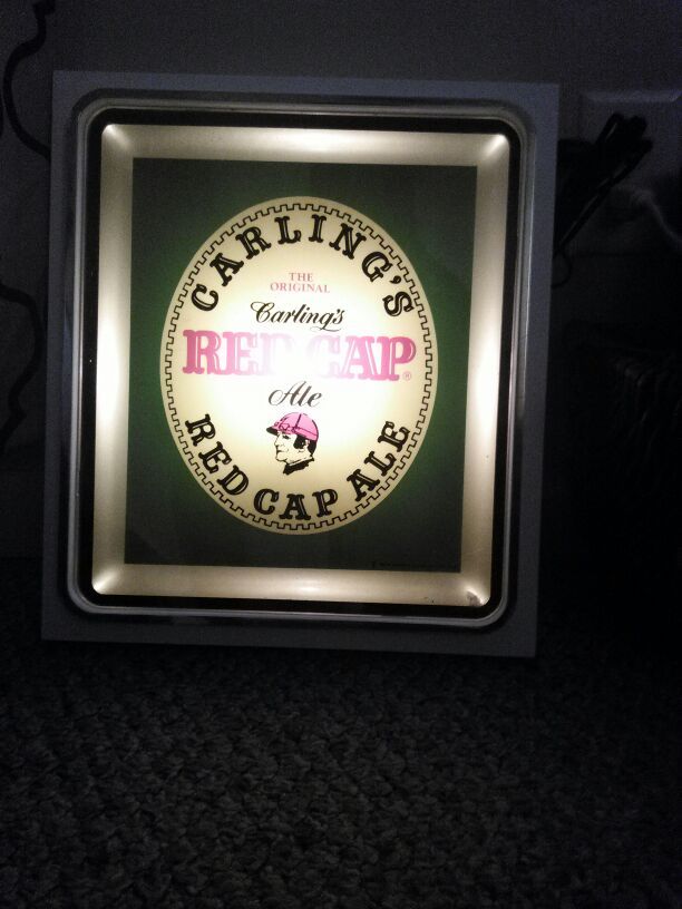 Awesome lighted Red Cap ale sign