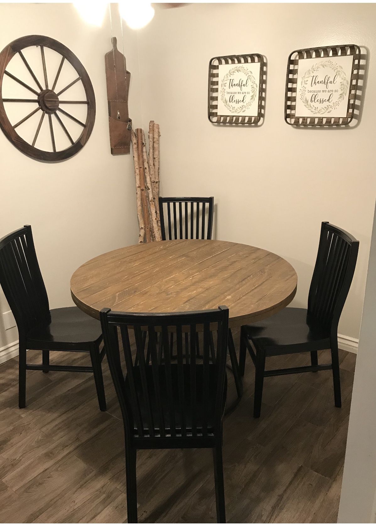 Farmhouse style table and 4 chairs