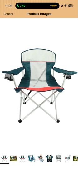 Folding Camping Chair with Cup Holders