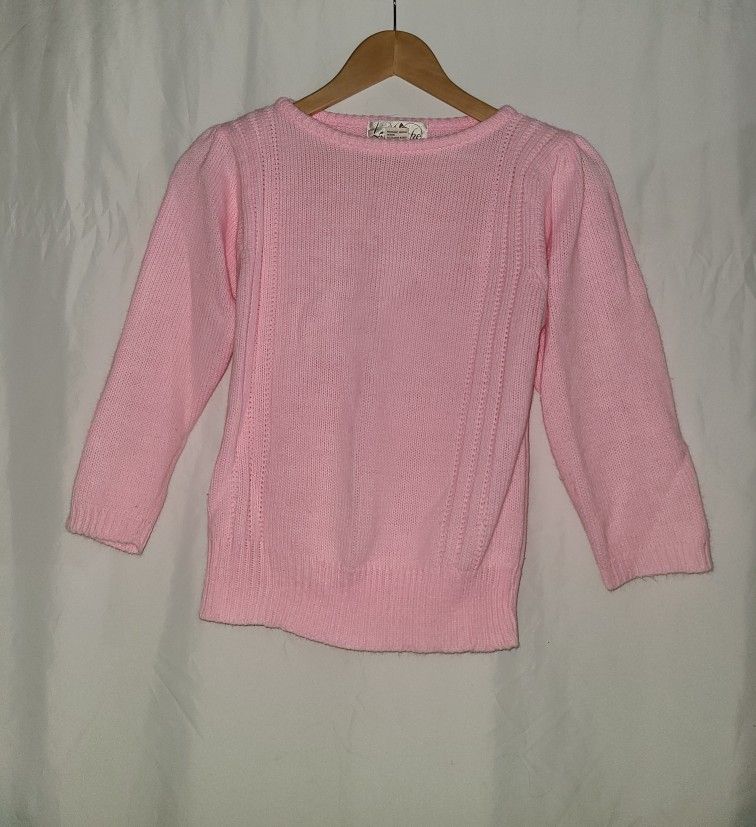 La Mouche Pink Crewneck Sweatshirt Size M