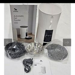 Petory F01 White/Black Touch Screen Slow Feed Mode Automatic Pet Feeder 4L