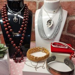 #2353, STUNNING SARAH COVENTRY LOT, ALL SIGNED, BROOCH, NECKLACES, BRACELETS