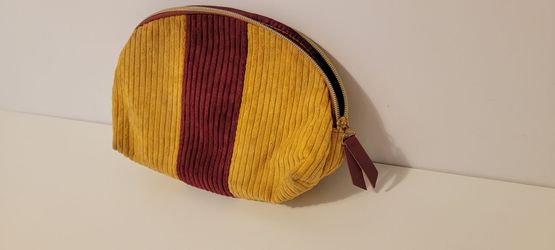 Ipsy Makeup Bag Yellow And Burgundy/Maroon - Bag