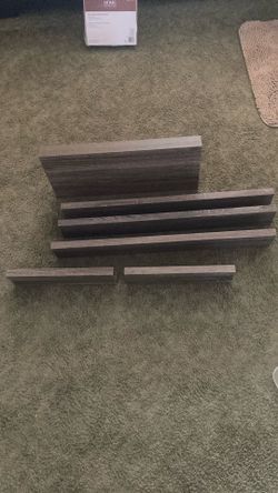 Shelves 7 Gray Floating Shelves