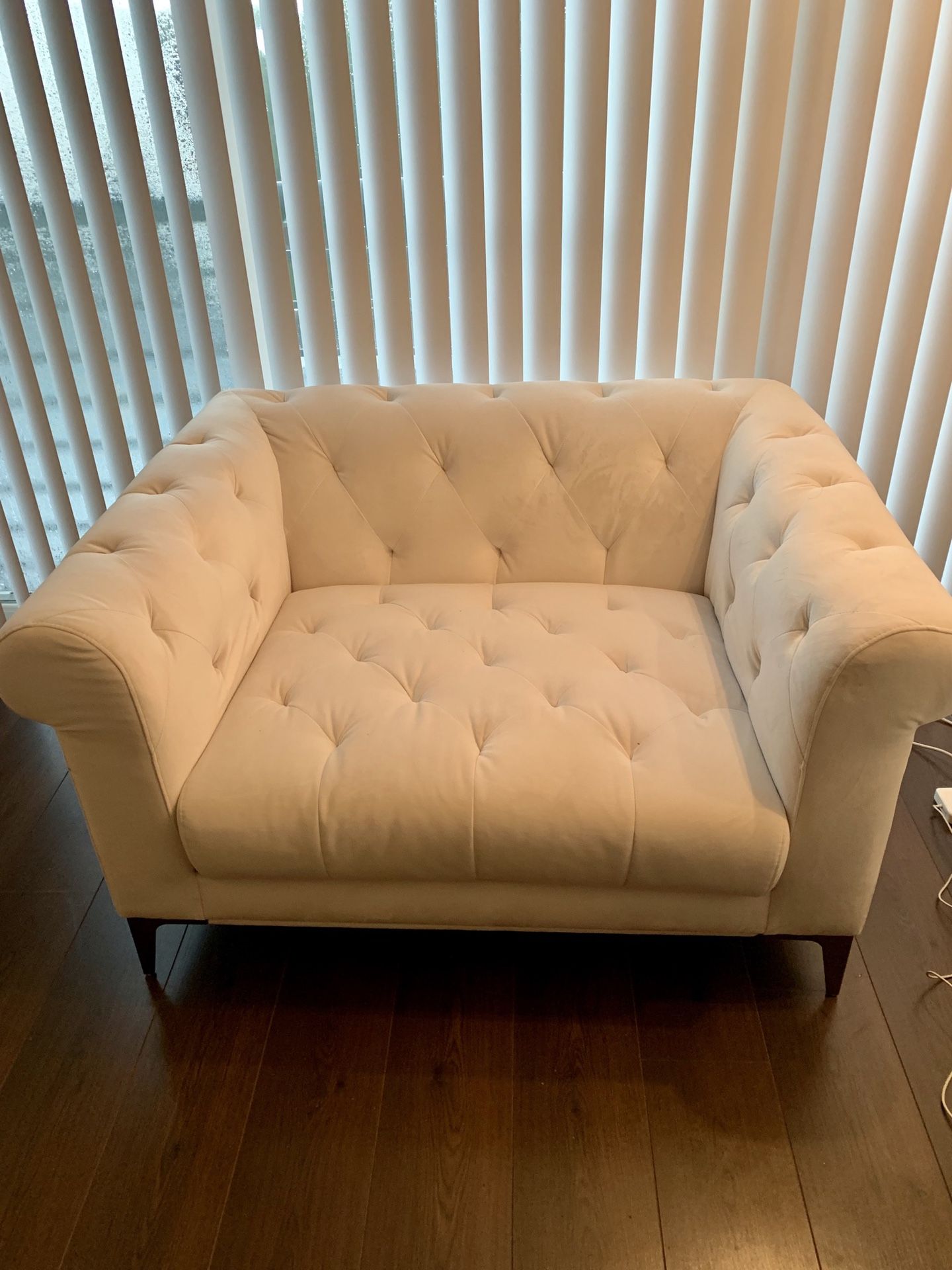 Ivory David sofa & ivory David cuddler chair SET for sell