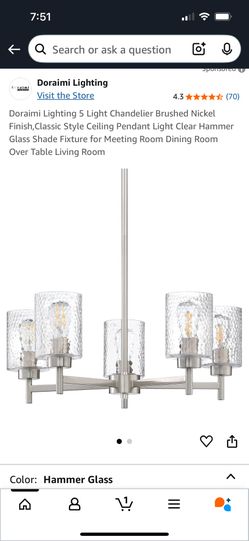 BRAND NEW CHANDELIER 