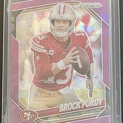 2025 Panini Prizm Brock Purdy Prizm Purple Ice #006/225