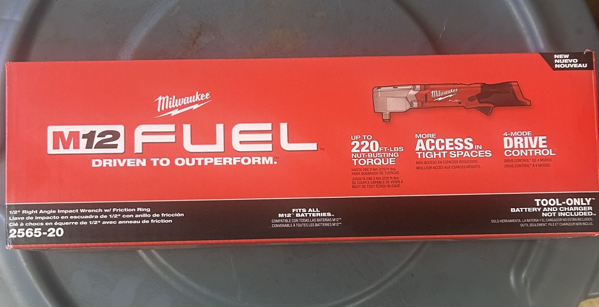 M12 Fuel Milwaukee 1/2” Right Angle Impact Wrench