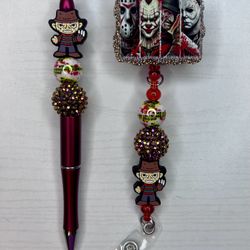 FREDDY KRUGER BADGE REEL & PEN SET
