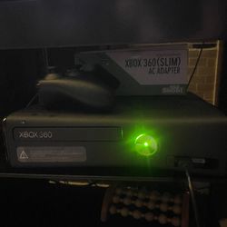 Xbox 360 With Controller And Games.