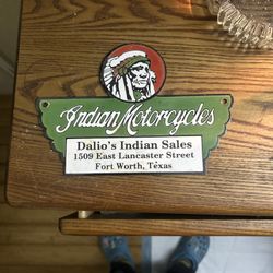 Indian Porcelain Sign 