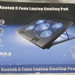 Brand New in Box! Kootek Laptop Cooling Pad, Laptop Cooler with 5 Quiet Fans for 12"-17" Computer 