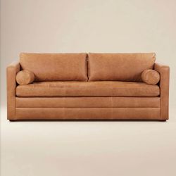 Napa Leather Sleeper/ Pullout Sofa Bed