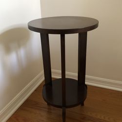 Small Round Mahogany Side Table