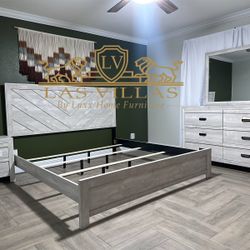 Brand New Bed , Dresser, Mirror,Nightstand 