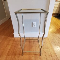 Mirrored Table Plant Stand Accent Table