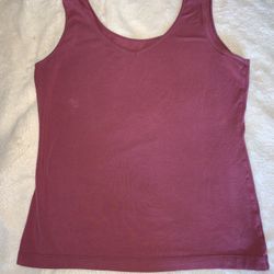 Pink V-Cut Fitted Tank Top