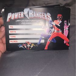 Power Rangers Birthday Invites