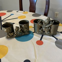 Vintage 1960s Disney Disneyland Donald Duck Brass Stationary Set 