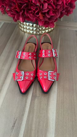 Red Patton Ballet Flats Size9