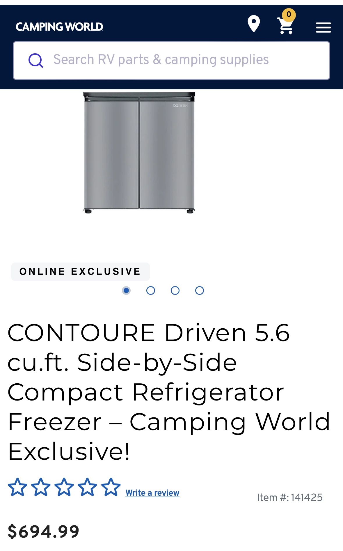 CONTOURE Driven 5.6 cu.ft. Side-by-Side Compact Refrigerator Freezer