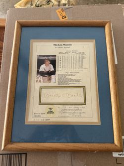 Mickey Mantle Authentic Autograph!!