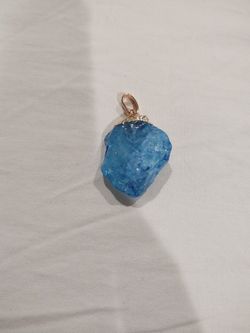 National Ocean Blue Aquarium Rough Gemstone Necklace