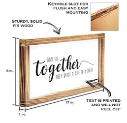 Home Decor Sign 8x17 inch Romantic Couples