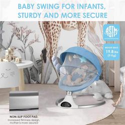 Baby Swing for Infants, Baby Rocker with 5 Point Harness, Bluetooth Support Baby Swing