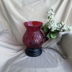 Beautiful Large Red Candle Holder