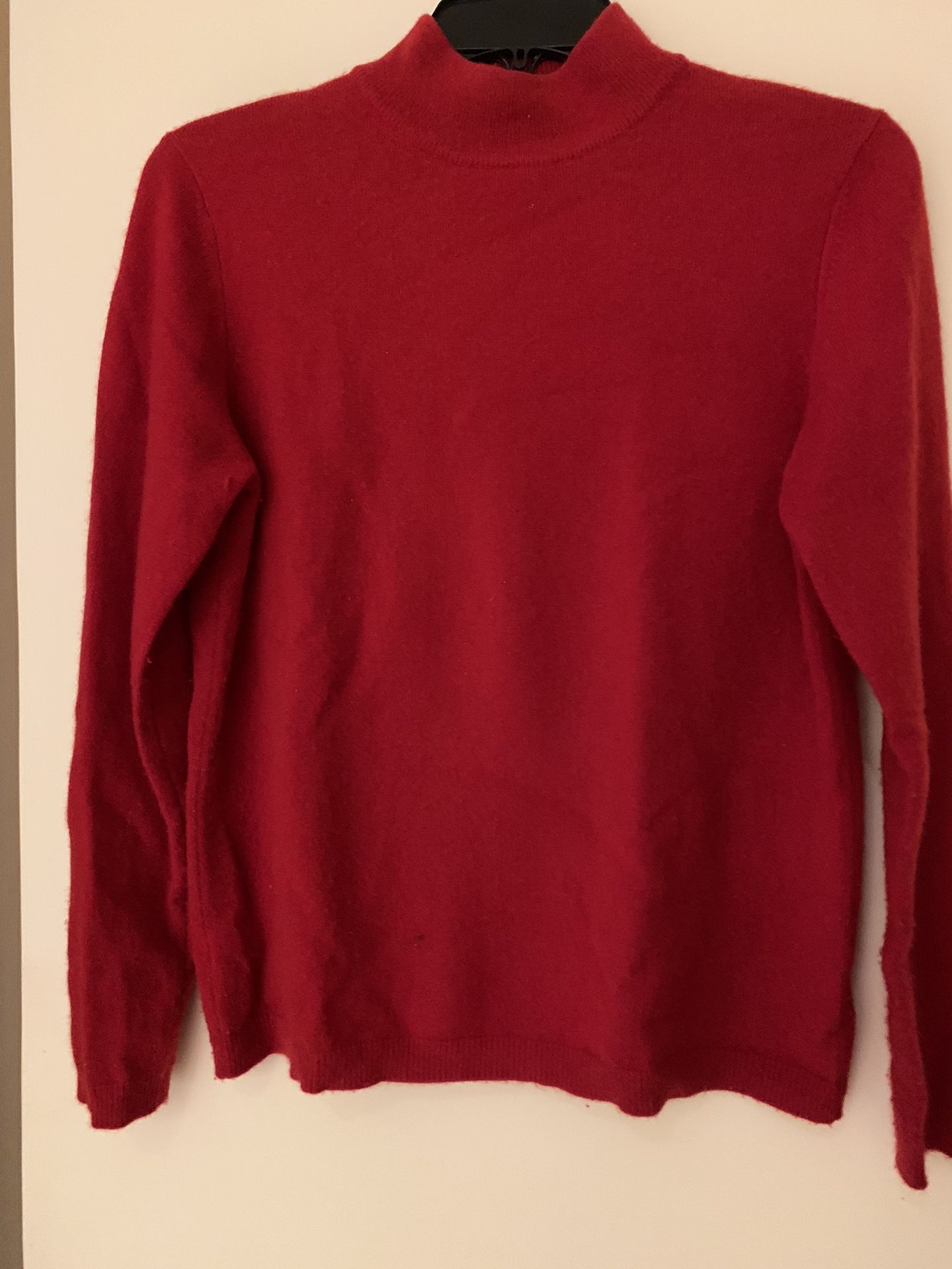 Charter Club 100% 2-Ply Red Cashmere Sweater Size P/S