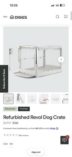 Diggs Revol Dog Crate – Ash