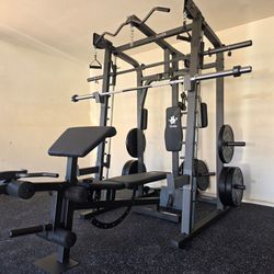 Smith Machine 2001 | Multi-Use Adj Bench | Gym Equipment | Fitness | Squat Rack | Excercise |🔴WEIGHTS AND BARBELL SOLD SEPARATELY 🔴 FREE DELIVERY 🚚
