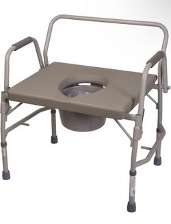 DMI Bedside Commode, Portable Toilet, Commode Chair, Raised Toilet Seat with Handles, Holds up to 500 Pounds with Included 7 qt Commode Bucket, Adjust