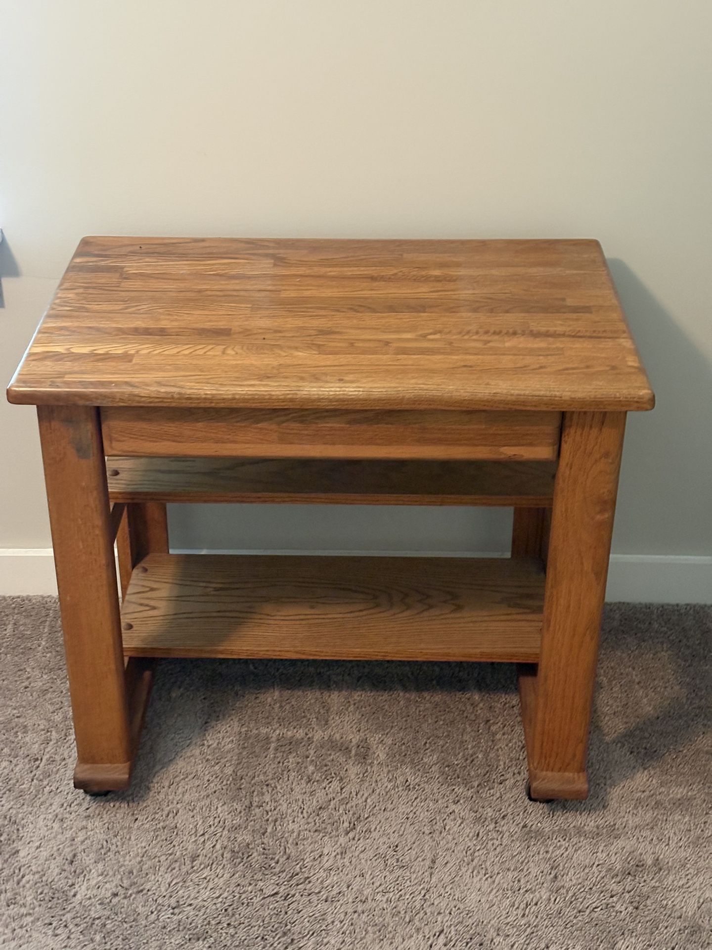 Wooden Side Desk W/drawer