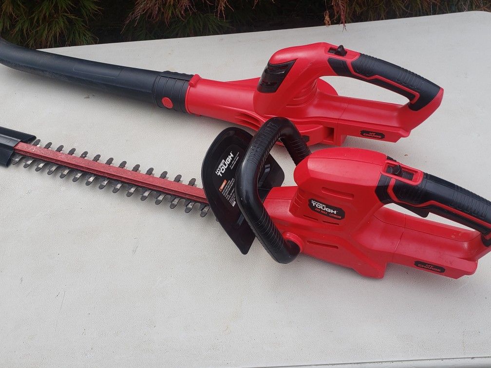 Hyper Tough Cordless Hedge Trimmer and Blower 