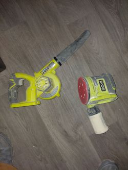 Ryobi One+ Blower and Random Orbit Sander Set