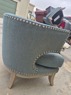 Jordan Dominic Barrel Back Accent Chair Grey and Weathered Grey