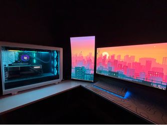 RTX 3080 Ti Gaming PC + Dual 240Hz Monitors Setup