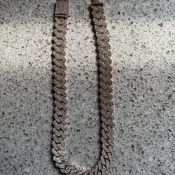 Rose Gold Bust Down Miami Cuban Link 20inch 