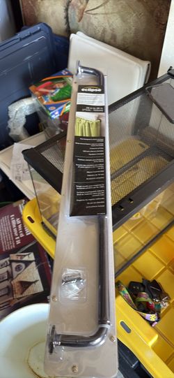 Eclipse 5/8" Room Darkening Wrap Around Curtain Rod, 28-48", Black