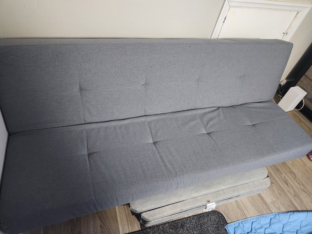 Full Size Futon Grey In Color